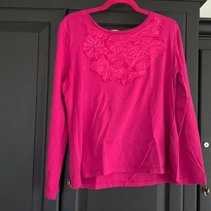 Magenta cotton top size L
